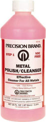 Precision Brand - 1 Pint Bottle Metal Polish and Cleanser - 1 Pint Metal Polish and Cleanser - Exact Industrial Supply