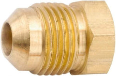 ANDERSON METALS - 1/2" Tube OD, 45° Lead Free Brass Flared Tube Plug - Flare Ends - Exact Industrial Supply