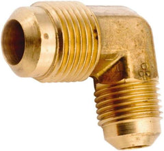 ANDERSON METALS - 1/2 x 3/8" Tube OD, 45° Lead Free Brass Flared Tube Union Elbow - Flare x Flare Ends - Exact Industrial Supply