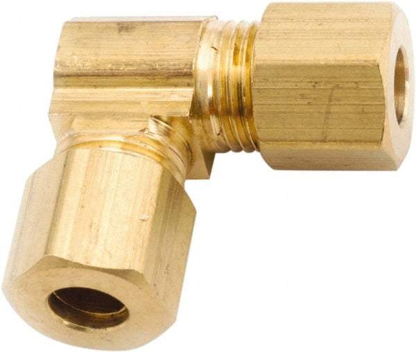ANDERSON METALS - 7/8" OD, Lead Free Brass Union Elbow - 75 Max Working psi, Comp x Comp Ends - Exact Industrial Supply