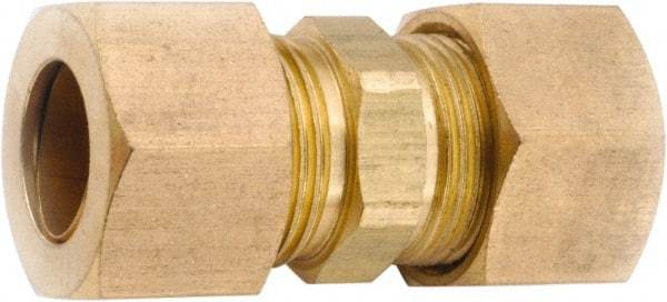 ANDERSON METALS - 3/8" OD, Lead Free Brass Union - 200 Max Working psi, Comp x Comp Ends - Exact Industrial Supply