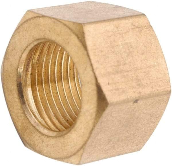 ANDERSON METALS - 5/8" OD, Lead Free Brass Nut - 150 Max Working psi, Nut Ends - Exact Industrial Supply