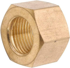 ANDERSON METALS - 5/8" OD, Lead Free Brass Nut - 150 Max Working psi, Nut Ends - Exact Industrial Supply