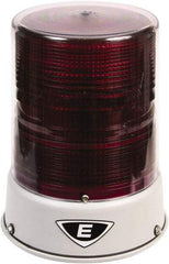 Edwards Signaling - 120 VAC, 4X NEMA Rated, LED, Magenta, Flashing, Steady Light - 65 Flashes per min, 3/4 Inch Pipe, 6-1/2 Inch Diameter, 8 Inch High, IP66 Ingress Rating, Pipe Mount - Exact Industrial Supply