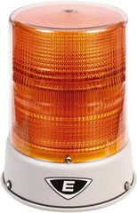 Edwards Signaling - 120 VAC, 4X NEMA Rated, LED, Amber, Flashing, Steady Light - 65 Flashes per min, 3/4 Inch Pipe, 8-1/4 Inch Diameter, 7-3/4 Inch High, IP66 Ingress Rating, Pipe Mount - Exact Industrial Supply