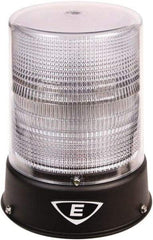 Edwards Signaling - 120 VAC, 4X NEMA Rated, LED, Clear, Flashing, Steady Light - 65 Flashes per min, 3/4 Inch Pipe, 8-1/4 Inch Diameter, 7-3/4 Inch High, IP66 Ingress Rating, Pipe Mount - Exact Industrial Supply