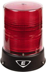 Edwards Signaling - 24 VAC/VDC, 4X NEMA Rated, LED, Red, Flashing, Steady Light - 65 Flashes per min, 3/4 Inch Pipe, 6-1/2 Inch Diameter, 8 Inch High, IP66 Ingress Rating, Pipe Mount - Exact Industrial Supply