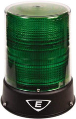 Edwards Signaling - 24 VAC/VDC, 4X NEMA Rated, LED, Green, Flashing, Steady Light - 65 Flashes per min, 3/4 Inch Pipe, 6-1/2 Inch Diameter, 8 Inch High, IP66 Ingress Rating, Pipe Mount - Exact Industrial Supply