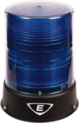 Edwards Signaling - 24 VAC/VDC, 4X NEMA Rated, LED, Blue, Flashing, Steady Light - 65 Flashes per min, 3/4 Inch Pipe, 8-1/4 Inch Diameter, 7-3/4 Inch High, IP66 Ingress Rating, Pipe Mount - Exact Industrial Supply