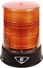 Edwards Signaling - 24 VAC/VDC, 4X NEMA Rated, LED, Amber, Flashing, Steady Light - 65 Flashes per min, 3/4 Inch Pipe, 8-1/4 Inch Diameter, 7-3/4 Inch High, IP66 Ingress Rating, Pipe Mount - Exact Industrial Supply