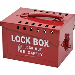 Brady - Group Lockout Boxes Portable or Wall Mount: Portable Maximum Number of Padlocks: 13 - Exact Industrial Supply