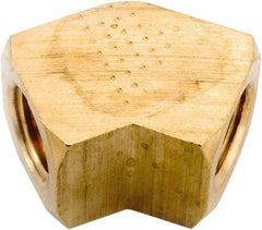 ANDERSON METALS - 1/8-27 Female Thread, Lead Free Brass Industrial Pipe 45° Female Elbow - FNPT, 1,000 psi - Exact Industrial Supply