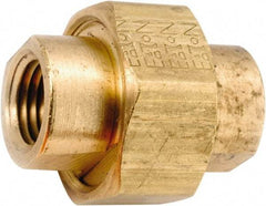 ANDERSON METALS - 1/2-14 Female Thread, Lead Free Brass Industrial Pipe Union - FNPT, 1,000 psi - Exact Industrial Supply