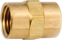 ANDERSON METALS - 1/2-14 Female Thread, Lead Free Brass Industrial Pipe Coupling - FNPT, 1,000 psi - Exact Industrial Supply