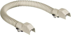 Hubbell Wiring Device-Kellems - 18 Inch Long x 3/4 Inch Wide x 1/2 Inch High, Raceway Flexible Section - Ivory, For Use with HBL500 Series Raceways and HBL750 Series Raceways - Exact Industrial Supply