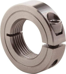 Climax Metal Products - 7/16-20 Thread, Stainless Steel, One Piece Threaded Shaft Collar - 15/16" Outside Diam, 11/32" Wide - Exact Industrial Supply