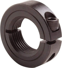 Climax Metal Products - 1-12 Thread, Steel, One Piece Threaded Shaft Collar - 1-3/4" Outside Diam, 1/2" Wide - Exact Industrial Supply