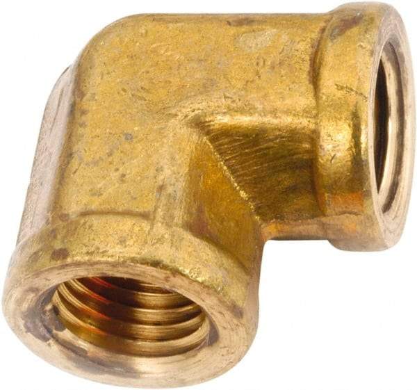 ANDERSON METALS - Class NSF, 1/2" Internal Pipe, Lead Free Brass 90° Elbow - NPT - Exact Industrial Supply