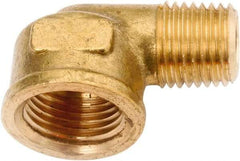 ANDERSON METALS - Class NSF, 1/4 x 3/8", Lead Free Brass 90° Street Elbow - NPT - Exact Industrial Supply