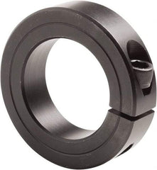 Climax Metal Products - 3-7/16" Bore, Steel, One Piece Clamp Collar - 4-3/4" Outside Diam, 7/8" Wide - Exact Industrial Supply