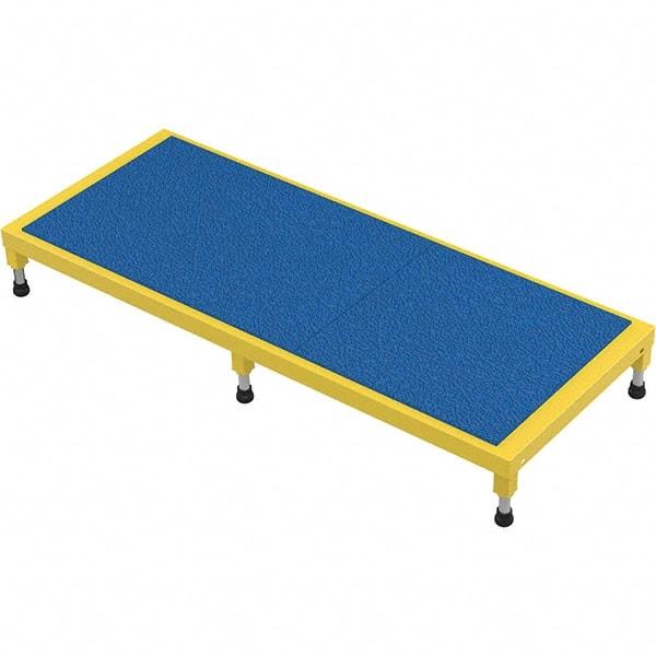 Vestil - 5" High x 24" Wide x 60" Deep, Yellow Step Stand - Steel, 500 Lb Capacity - Exact Industrial Supply