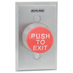 Pushbutton Switches; Switch Type: Push Button; Pushbutton Type: Mushroom Head; Pushbutton Shape: Round; Pushbutton Color: Red; Operator Illumination: NonIlluminated; Operation Type: Momentary (MO); Amperage (mA): 5; Voltage: 12-24; Contact Form: SPDT; Amp