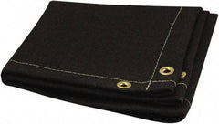 Steiner - 8' High x 8' Wide x 0.05" Thick Coated Fiberglass Welding Blanket - Black, Grommet - Exact Industrial Supply