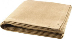 Steiner - 6' High x 6' Wide x 0.08" Thick Coated Fiberglass Welding Blanket - Tan, Grommet - Exact Industrial Supply