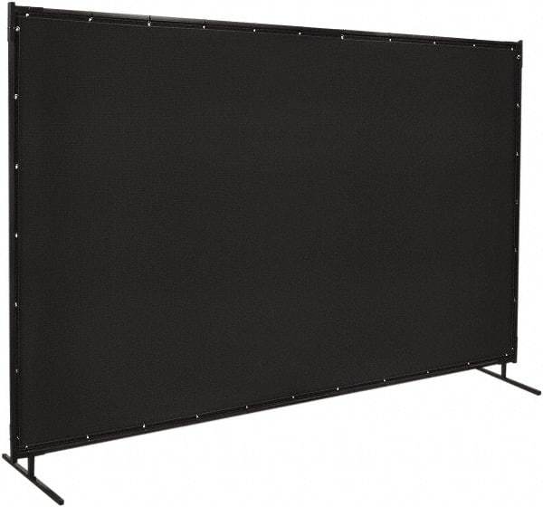 Steiner - 6' Wide x 10' High, Vinyl Laminated Polyester Portable Welding Screen - Black - Exact Industrial Supply