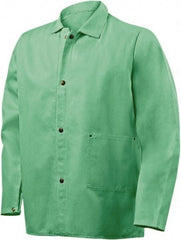 Steiner - Size 5XL Flame Resistant/Retardant Jacket - Green, Cotton & Nylon, Snaps Closure - Exact Industrial Supply