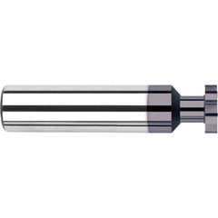 Harvey Tool - 1/4" Cut Diam, 1/8" Cut Width, 1/4" Shank, Straight-Tooth Woodruff Keyseat Cutter - Exact Industrial Supply