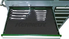 Kennedy - Tool Box PVC Coated Polyester Drawer Liner - 9-1/2" Wide x 16-3/8" Deep x 1/16" High, For Kennedy Models 185, 185X, 386X, 308X, 310X, 315X, 10488, 10492, 10493, 382MP - Exact Industrial Supply