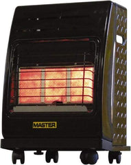 Master - 6,600 to 18,000 BTU, Portable Propane Heater - 20 Lb Fuel Capacity, 15.4" Long x 19.3" Wide x 23-5/8" High - Exact Industrial Supply