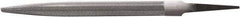 Nicholson - 8" Standard Precision Swiss Pattern Half Round File - Double Cut, 47/64" Width Diam x 3/16" Thick, With Tang - Exact Industrial Supply