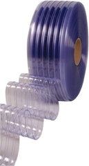 Clearway Door - Clear Standard Bulk Strip Roll Dock Curtain Strips - 8" Wide x 300' Long x 0.08" Thick - Exact Industrial Supply