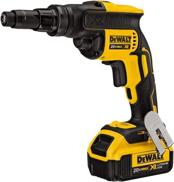 DeWALT - 20 Volt Lithium-Ion Battery Pistol Grip Cordless Screwdriver - 2,000 RPM - Exact Industrial Supply