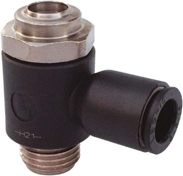 Legris - Speed & Flow Control Valves   Valve Type: Compact Meter Out Flow Control    Male Thread Size: 1/4 - Exact Industrial Supply