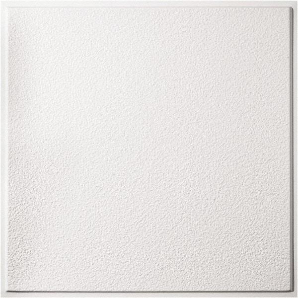 Genesis - 23-3/4" Long x 23-3/4" Wide x 0.11" Thick, Vinyl Ceiling Tile - ASTM E-84 Specification, White - Exact Industrial Supply