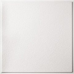 Genesis - 23-3/4" Long x 23-3/4" Wide x 0.11" Thick, Vinyl Ceiling Tile - ASTM E-84 Specification, White - Exact Industrial Supply