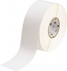 Brady - 2-1/4" Wide x 1,200" Long, White Polyester Label Tape - For BradyJet J5000 - Exact Industrial Supply