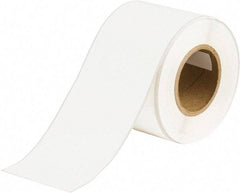 Brady - 4" Wide x 1,200" Long, White Vinyl Tape - For BradyJet J5000 - Exact Industrial Supply