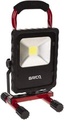 Bayco - 20 Watt, Electric, LED Portable Stand Mount Work Light - 6' Cord, 1 Head, 2,200 Lumens, Aluminum, 12.6" Long x 6.2" Wide x 6.4" High - Exact Industrial Supply