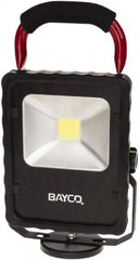 Bayco - 20 Watt, Electric, LED Portable Magnetic Mount Work Light - 12' Cord, 1 Head, 2,200 Lumens, Aluminum, 11-1/2" Long x 6.2" Wide x 3.1" High - Exact Industrial Supply