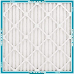 PrecisionAire - 18" Noml Height x 20" Noml Width x 2" Noml Depth, 30 to 35% Capture Efficiency, Wire-Backed Pleated Air Filter - MERV 8, Synthetic, Integrated Clay Coated Recycled Plastic Frame, For Any Unit - Exact Industrial Supply