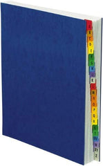 Pendaflex - 8-1/2 x 11", Letter Size, Blue, A-Z Indexed Expanding Files - Assorted Tab Cut Location - Exact Industrial Supply