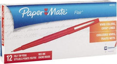 Paper Mate - Needle Porous Point Pen - Red - Exact Industrial Supply