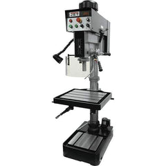 Jet - 10-7/16" Swing, Variable Speed Pulley Drill Press - Variable Speed, 2 hp, Single Phase - Exact Industrial Supply