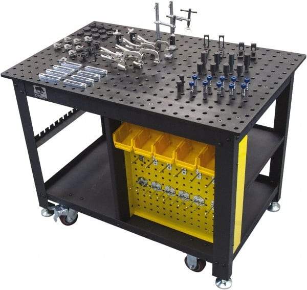 Rhino Cart - 1,500 Lb Capacity Mobile Welder's Table - 48" Wide x 30" Deep x 36" High, Steel - Exact Industrial Supply