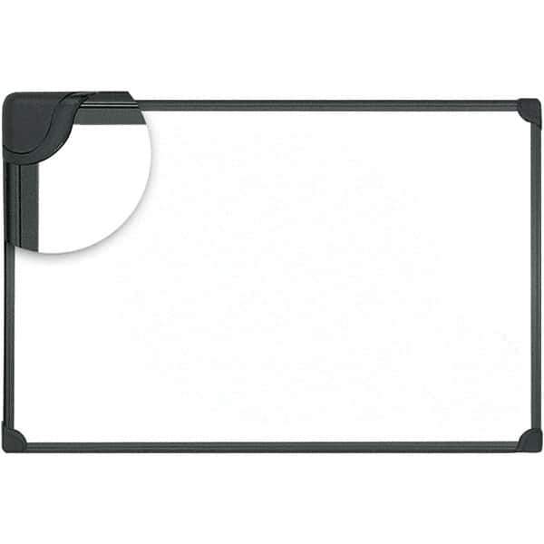 Universal One - 36" High x 48" Wide Magnetic Dry Erase Board - Lacquered Steel, Includes Accessory Tray/Rail & Mounting Kit - Exact Industrial Supply