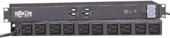 Tripp-Lite - 12 Outlets, 120 VAC15 Amps, 10' Cord, Power Outlet Strip - Floor, Keyhole Mount, 5-15 NEMA Configuration, 4" Strip - Exact Industrial Supply